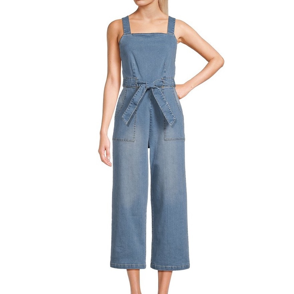 Denim Sleeveless Jumpsuit- Juniors